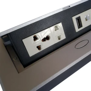 Hộp điện âm bàn đa năng phòng họp tích hợp ổ cắm thông minh HDMI, LAN, điện thoại 10 Hộp điện âm bàn đa năng phòng họp