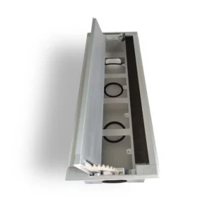 Hộp điện âm bàn nhôm mở 2 chiều kích thước 400 x 145 mm 10 Hộp điện âm bàn nhôm mở 2 chiều kích thước 400 x 145 mm