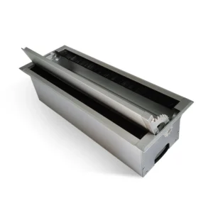 Hộp điện âm bàn nhôm mở 2 chiều kích thước 400 x 145 mm 12 Hộp điện âm bàn nhôm mở 2 chiều kích thước 400 x 145 mm