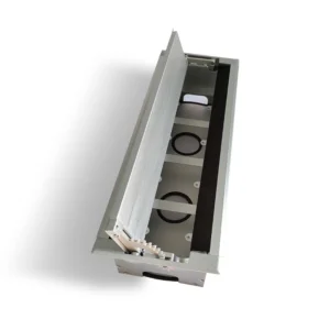 Hộp điện âm bàn nhôm mở 2 chiều kích thước 400 x 145 mm 13 Hộp điện âm bàn nhôm mở 2 chiều kích thước 400 x 145 mm
